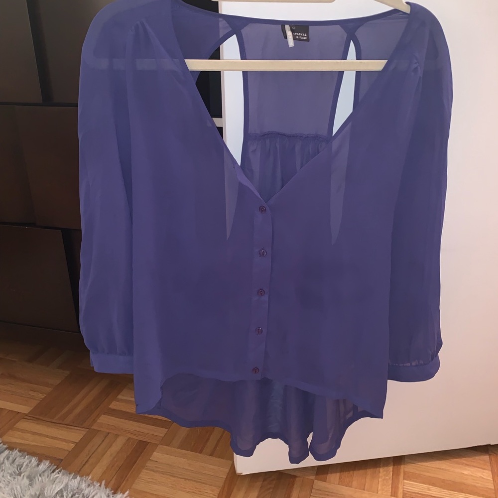 Purple sheer blouse